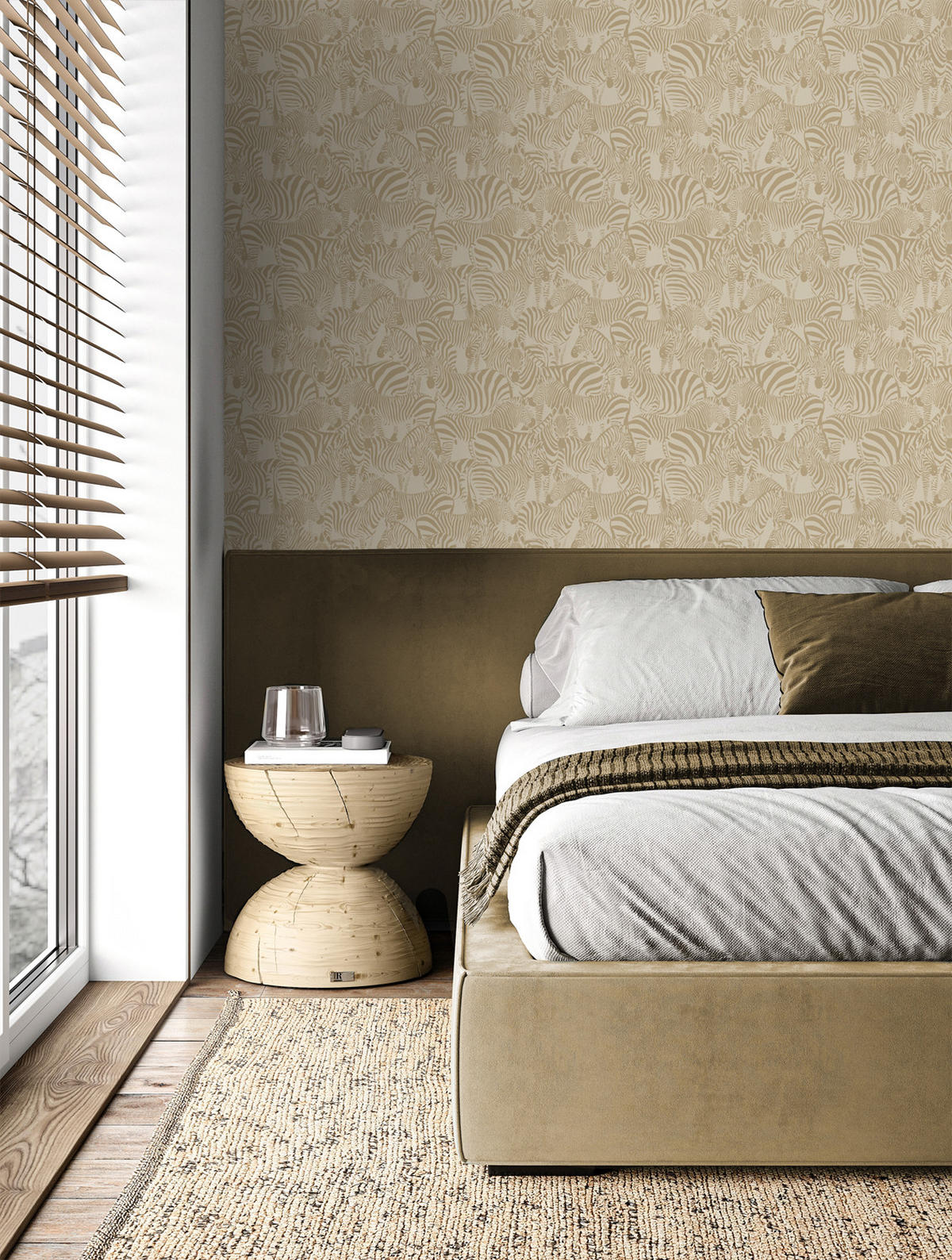 TAPETE Zebras 50 x 900 cm - Beige, Papier (50/900cm) - Origin Wallcoverings