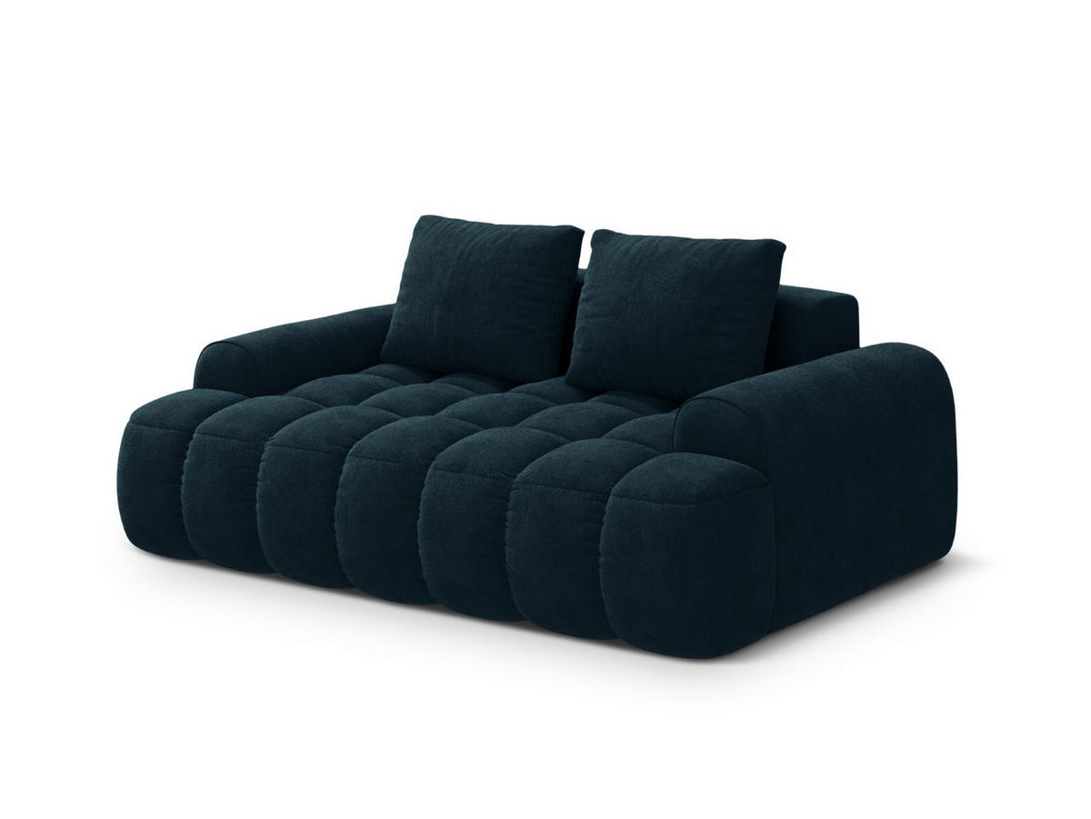 SOFA Linz aus Samt petrol 2 Sitzplätze - Petrol, Textil (100/84/175cm) - Cosmopolitan Design