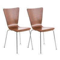 BESUCHERSTUHL Almere - 2er Set braun - Braun, Holz (43/84/50cm) - TPFLiving
