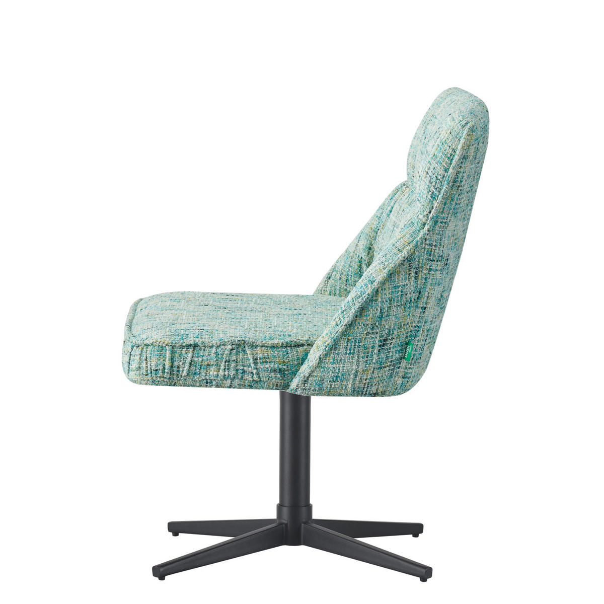 ESSZIMMERSTUHL LORENA 2er-Set - Türkis/Schwarz, Textil/Metall (49/83/62cm) - DUBI Möbel