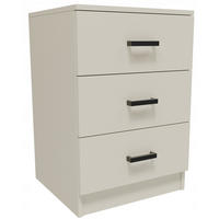 KOMMODE CR3-LOFT-3S Kaschmir 42/40,3/62,3 cm - Kaschmir, Holzwerkstoff (42/62.3/40.3cm)