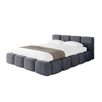 POLSTERBETT mit Bettkasten und Lattenrost, Bett mit Matratze H3/H4, Kopfteil, Boxbett, Doppelbett mit Stauraum - NATA-v1 200x200 Dunkelgrau - Dunkelgrau, Holzwerkstoff/Textil (200/200cm) - ALTDECOR