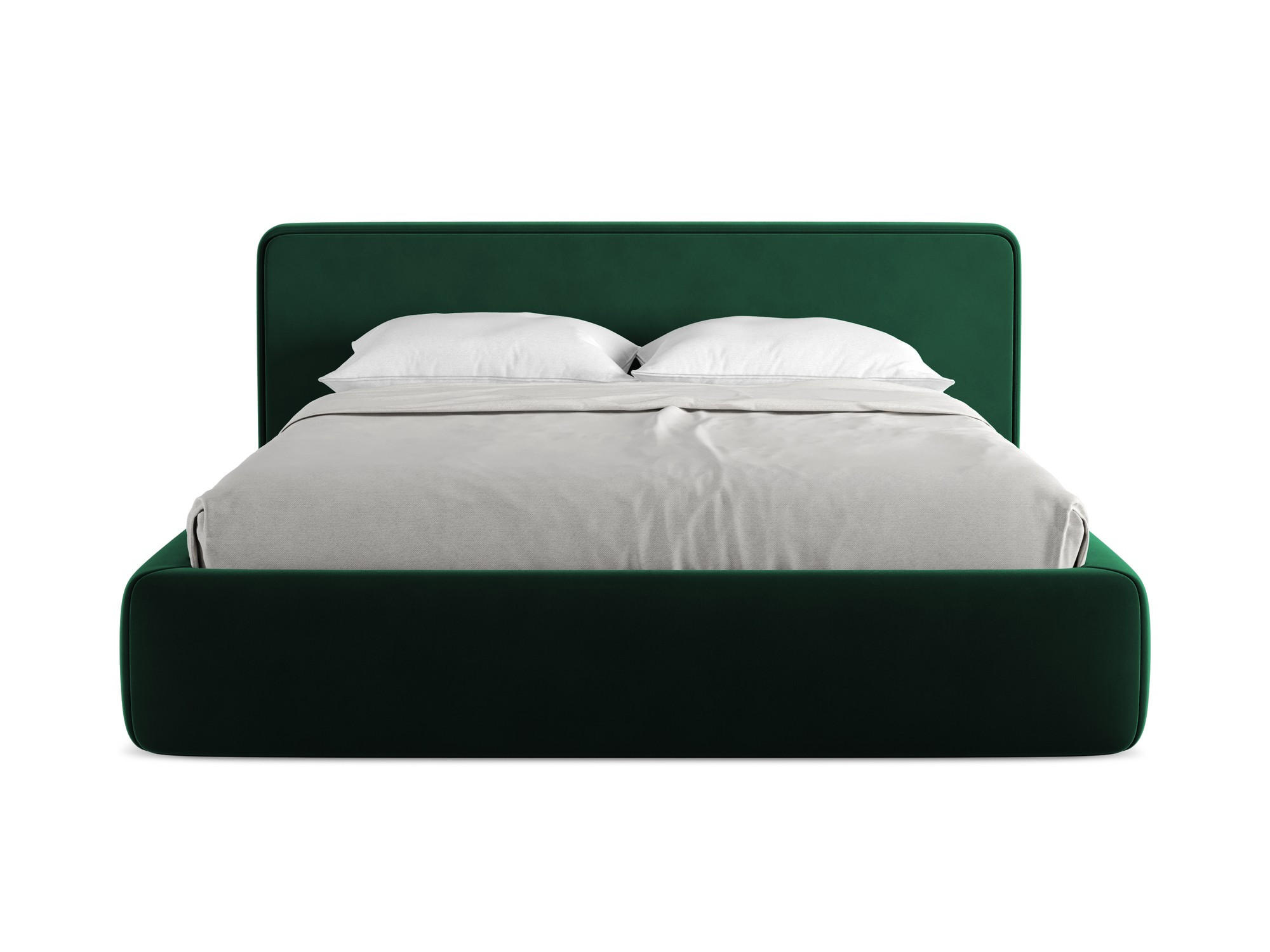 POLSTERBETT mit Bettkasten und Lattenrost 200x225 Grün - Dunkelgrün/Schwarz, Kunststoff/Textil (160/200cm) - Makamii