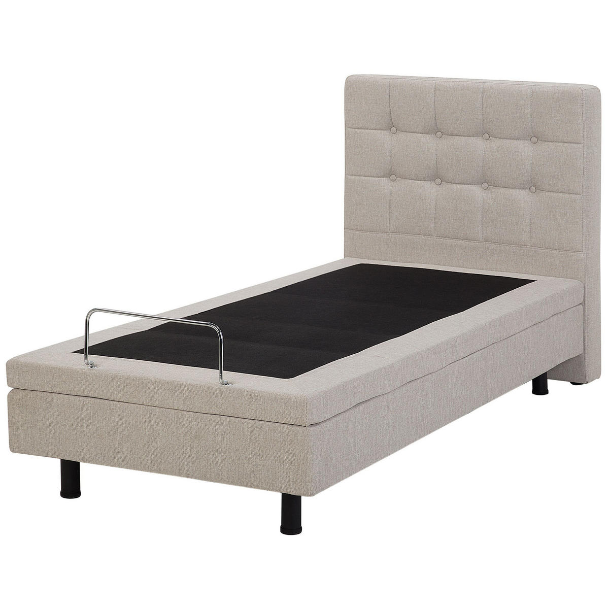 POLSTERBETT 80/200cm Beige Duke - Beige, Textil (80/200cm) - Beliani