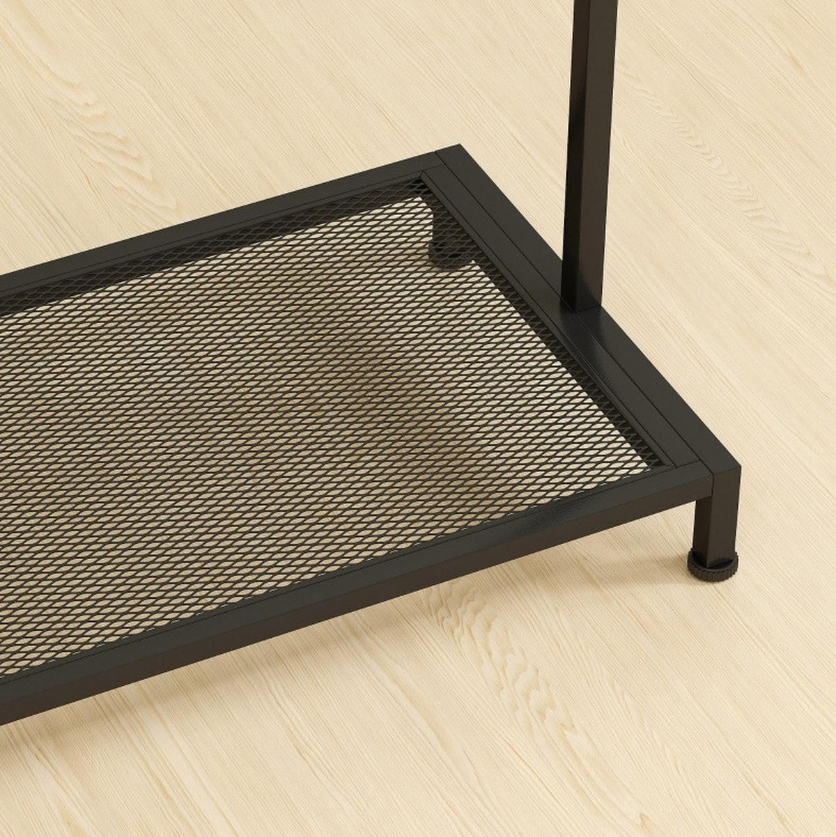 STANDGARDEROBE 100/35/156 cm mit Kleiderstange, Schuhablage und Ablage in Eiche - Eichefarben, Metall (100/156/35cm) - BEAOK