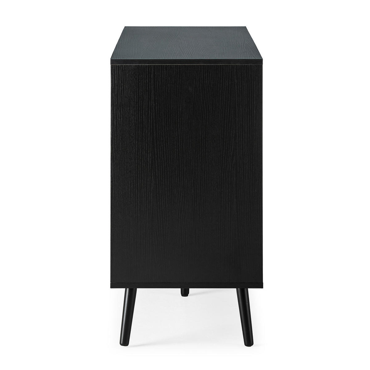 SIDEBOARD Lluvia 3 Türen, Schwarz - Schwarz, Holzwerkstoff (120/76/40cm)