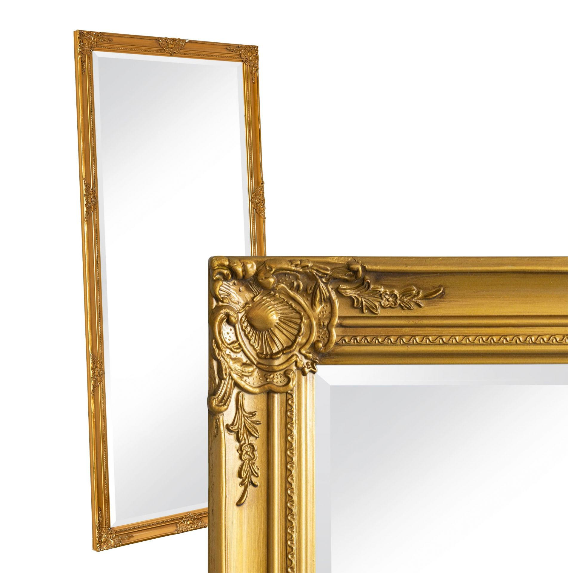 WANDSPIEGEL XXL Spiegel 200x100 cm, Gold - Goldfarben, Holz (100/200/200cm) - dasmöbelwerk
