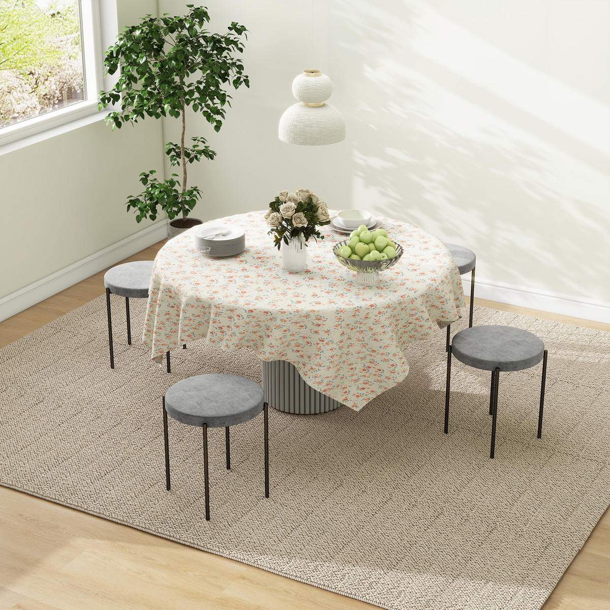 ESSZIMMERHOCKER - Grau, Kunststoff/Metall (41.5/46/41.5cm) - HOMCOM