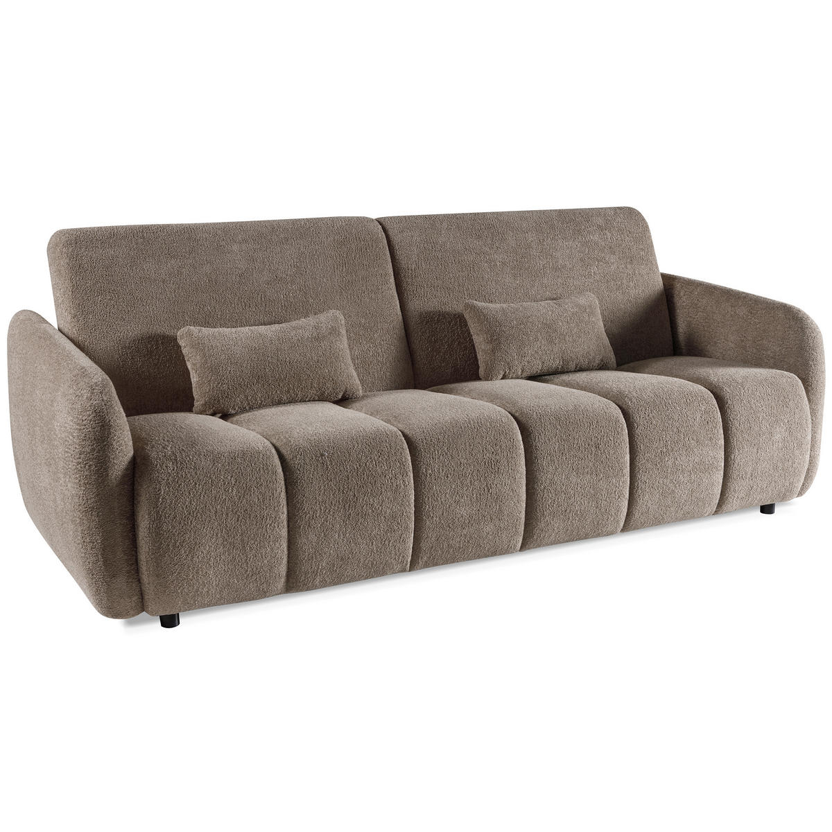 SCHLAFSOFA Carla 3-Sitzer mit Schlaffunktion, Braun - Braun, Textil (225/93/100cm) - Beautysofa