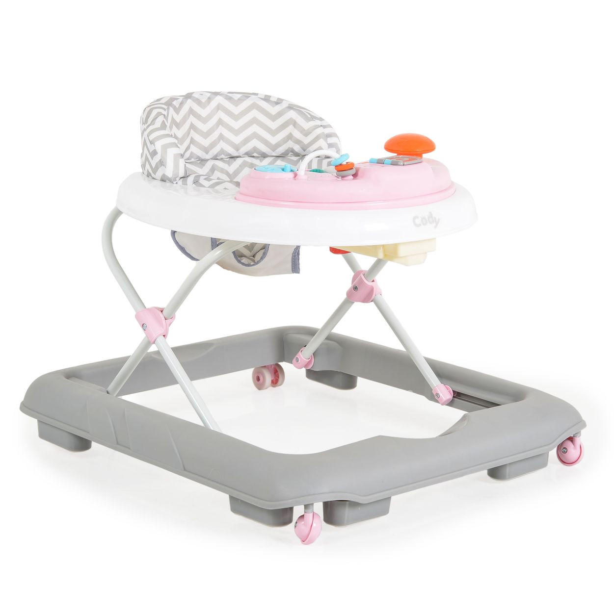 LAUFHILFE Cody rosa Baby höhenverstellbar Musikfunktion Spielcenter Stopper - Hellrosa, Kunststoff (57/50/68cm) - Cangaroo