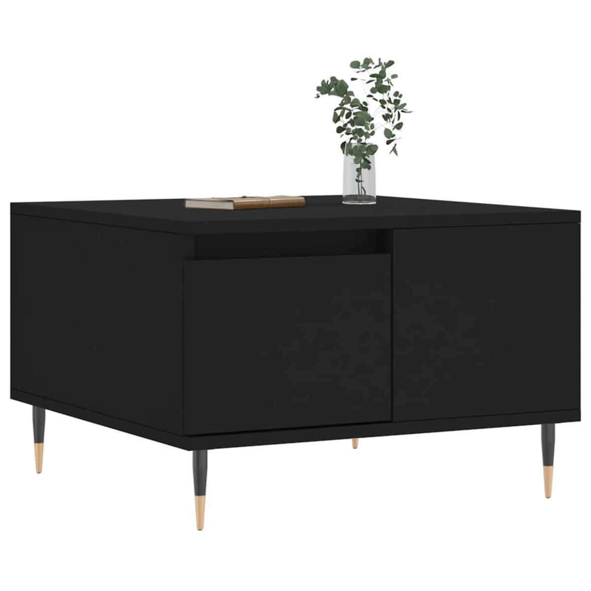 COUCHTISCH Schwarz 55x55x36,5 cm Holzwerkstoff - Schwarz, Holzwerkstoff (55/55/36.5cm) - furnicato