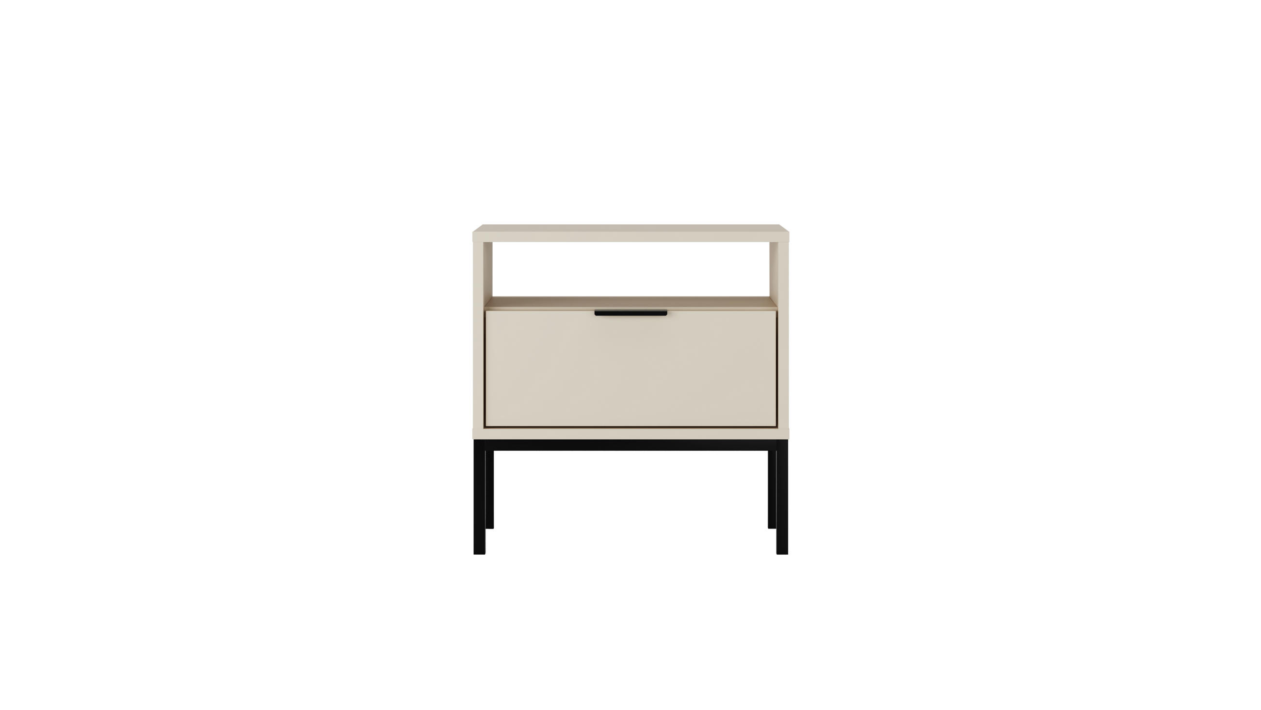NACHTSCHRANK Austin 33/56,4/55 cm - Beige/Schwarz, Holzwerkstoff (33/56/55cm) - Kocot Kids