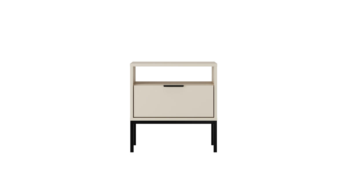 NACHTSCHRANK Austin 33/56,4/55 cm - Beige/Schwarz, Holzwerkstoff (33/56/55cm) - Kocot Kids
