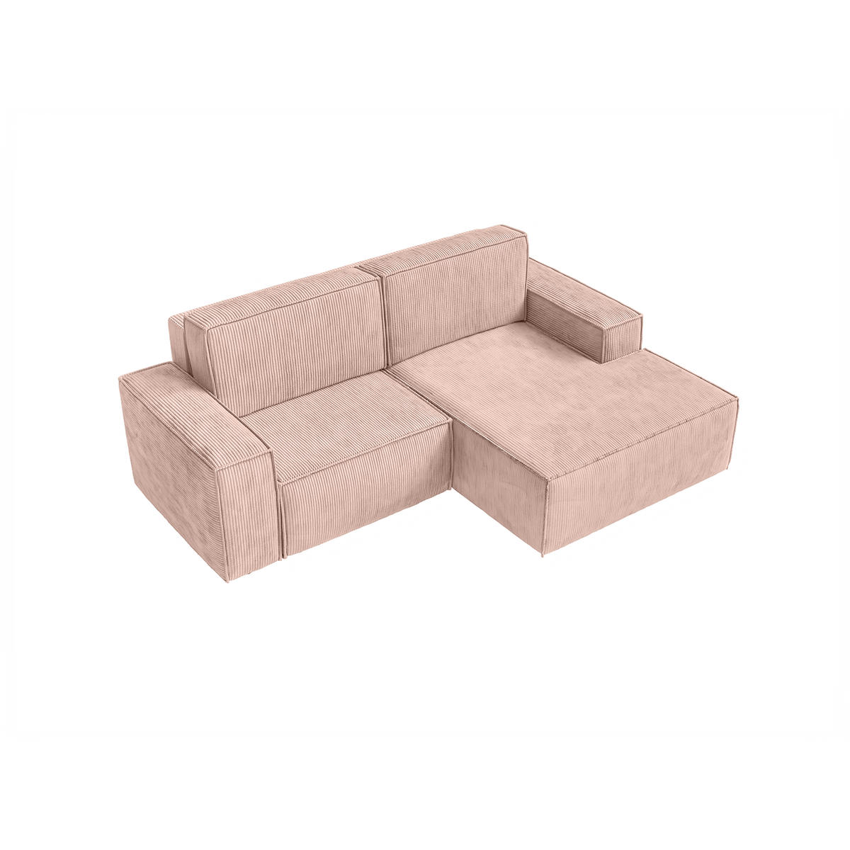 ECKSOFA KOKKO MINI mit Schlaffunktion, Rose - Pink, Textil (240/167cm) - Fedve