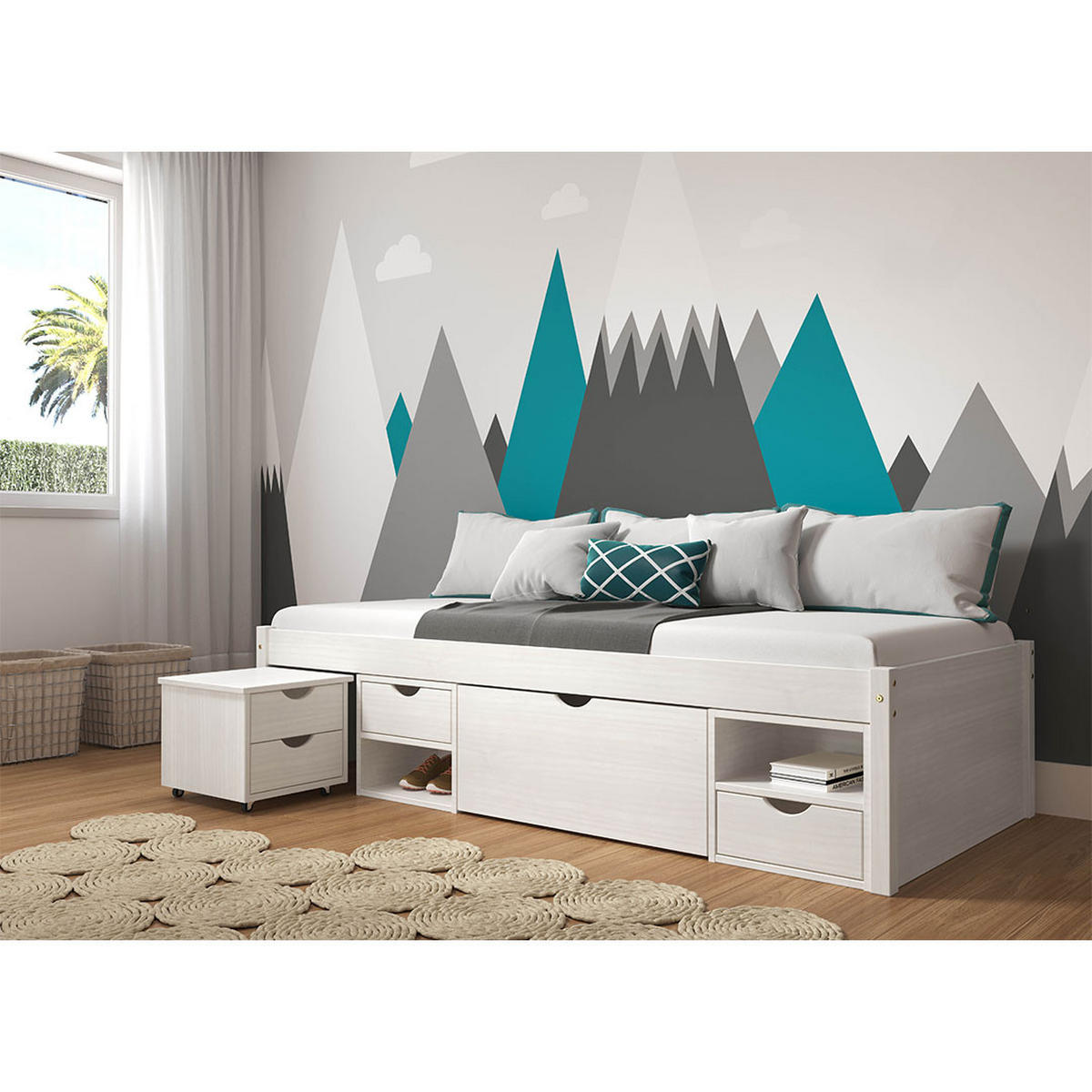 BETT Weiß - Weiß, Holz - ebuy24