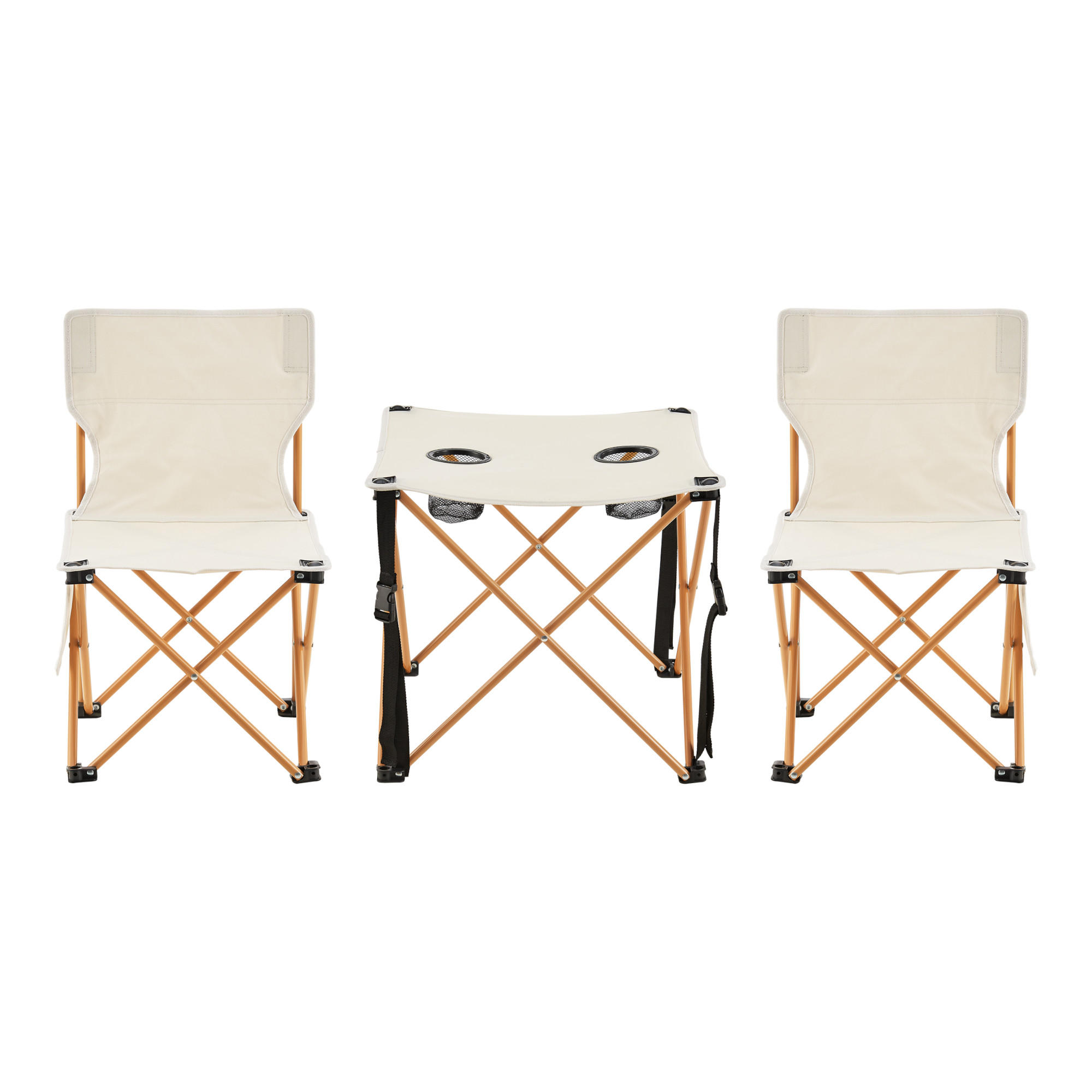 GARTENMÖBEL-SET 3 TLG. Banzi - Beige, Textil/Metall - casa.pro