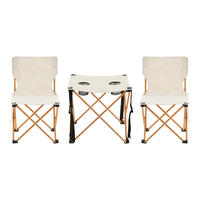 GARTENMÖBEL-SET 3 TLG. Banzi - Beige, Textil/Metall - casa.pro