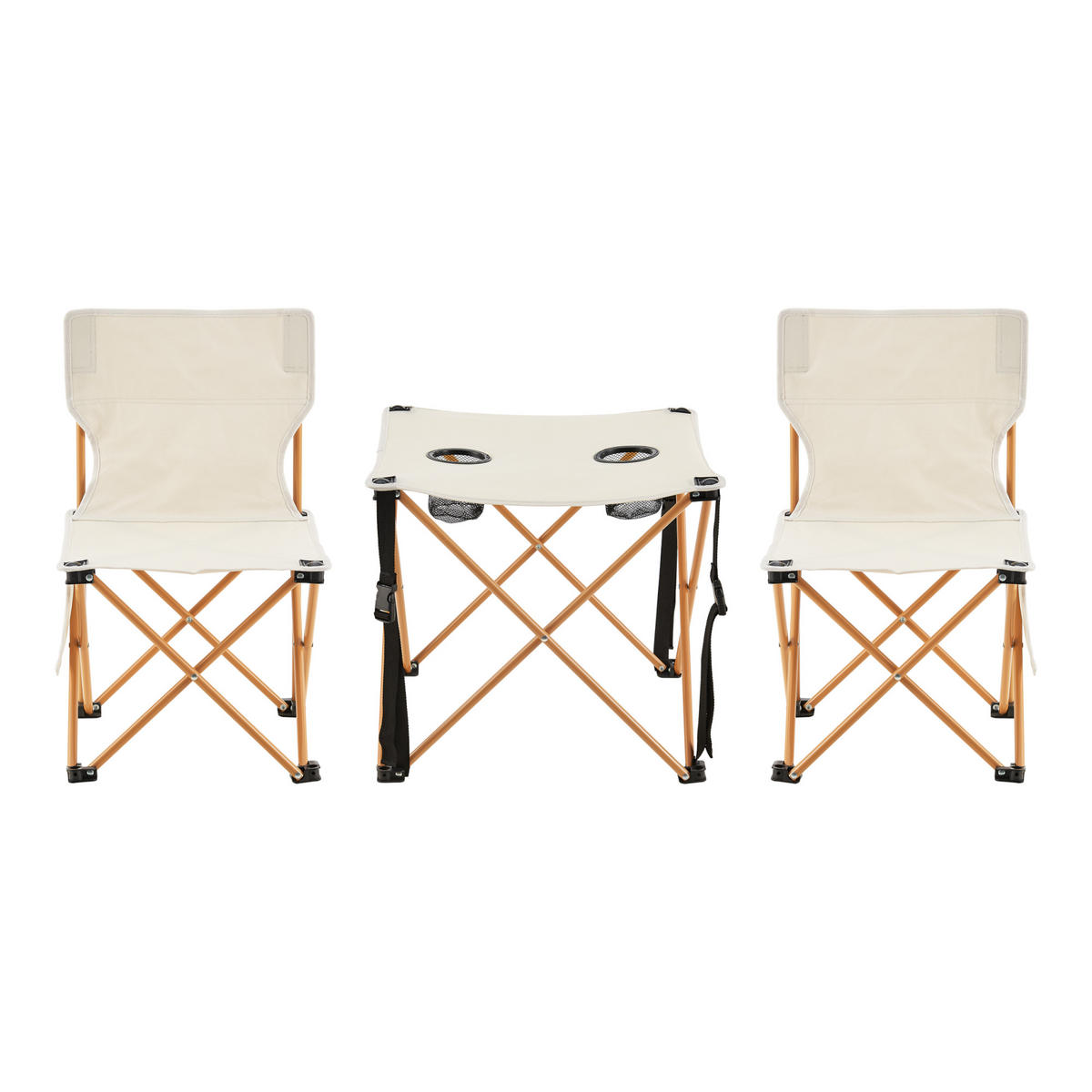 GARTENMÖBEL-SET 3 TLG. Banzi - Beige, Textil/Metall - casa.pro