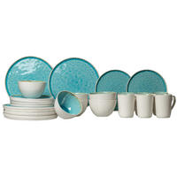 GESCHIRRSET24-TEILIG GESCHIRRSETLaguna Azzurro 24-teilig / 6 Personen - Blau, Keramik (2/2/1cm) - Cosy & Trendy
