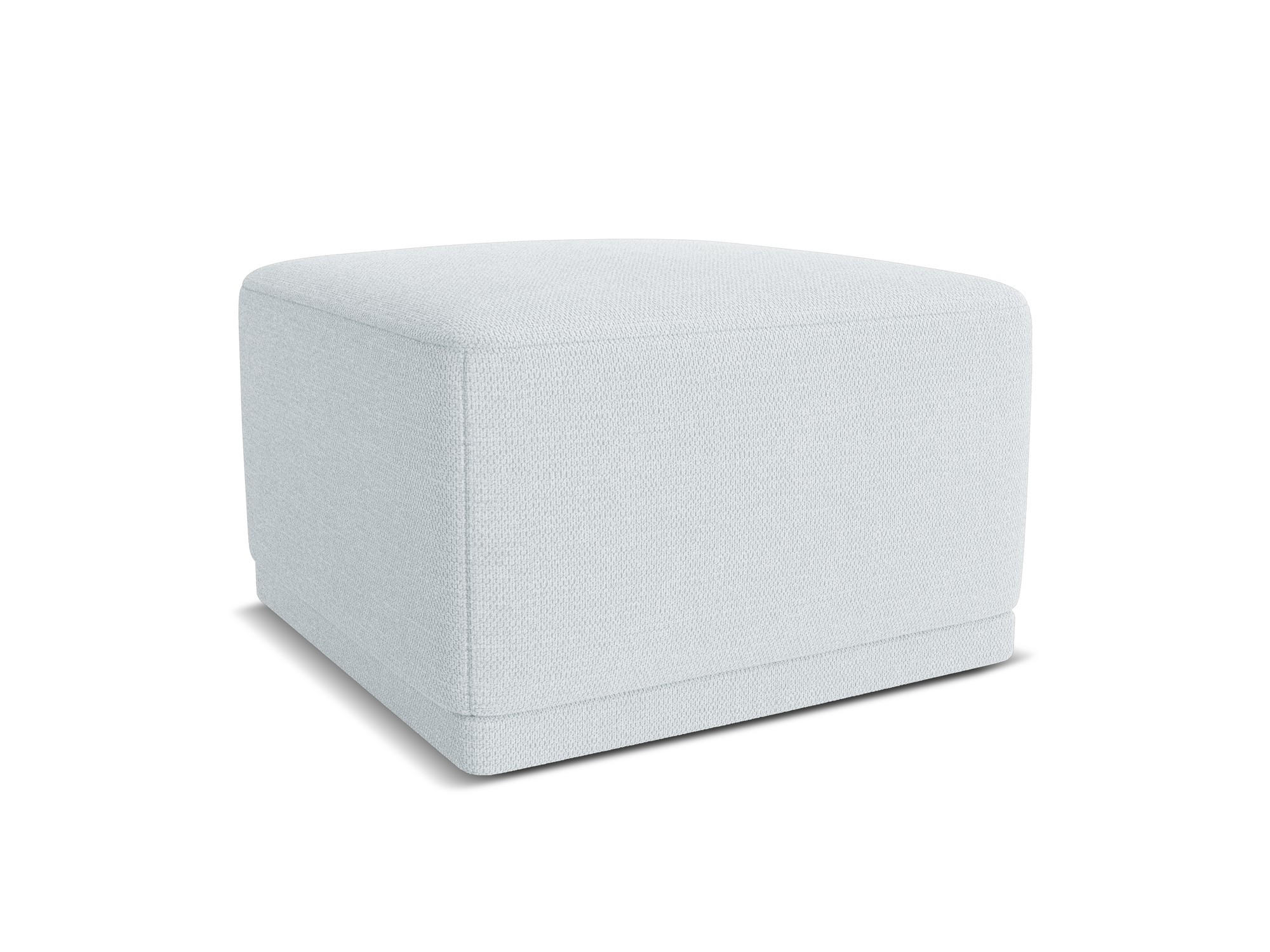 POUF Chenille Stoff Blau - Blau/Schwarz, Kunststoff/Textil (65/40/65cm) - Makamii