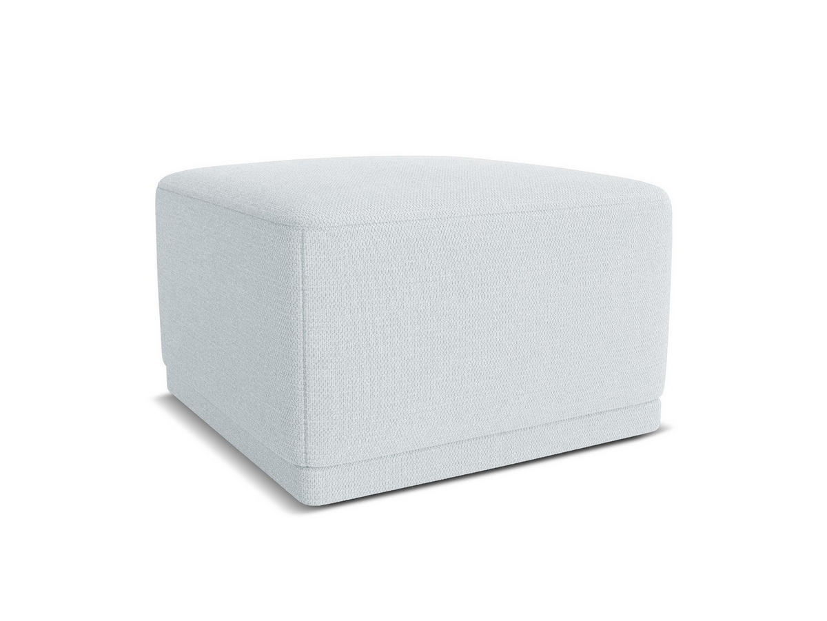 POUF Chenille Stoff Blau - Blau/Schwarz, Kunststoff/Textil (65/40/65cm) - Makamii