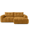 ECKSOFA RECHTS RAVIA, Bouclé, Honigfarbe - Honig, Holz/Textil (256/104cm) - KONSIMO®