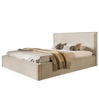 BETT 90x200 - Polsterbett mit Bettkasten und Metallrahmen - Modern Betten - Hochwertiger Poso-Stoff - Kollektion Milano - Beige - Beige, Holz/Textil (90/200cm) - Alpi-Möbel