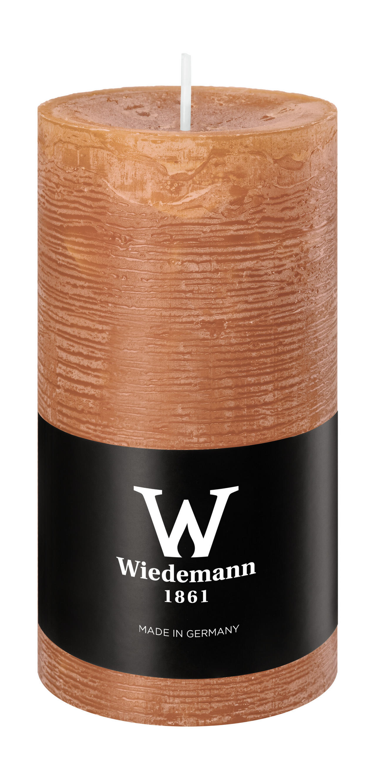 STUMPENKERZE Rustik Marble Style Dukat 120 x Ø 58 mm, 1 Stück - Terracotta, Paraffin (6/12cm) - Wiedemann Kerzen