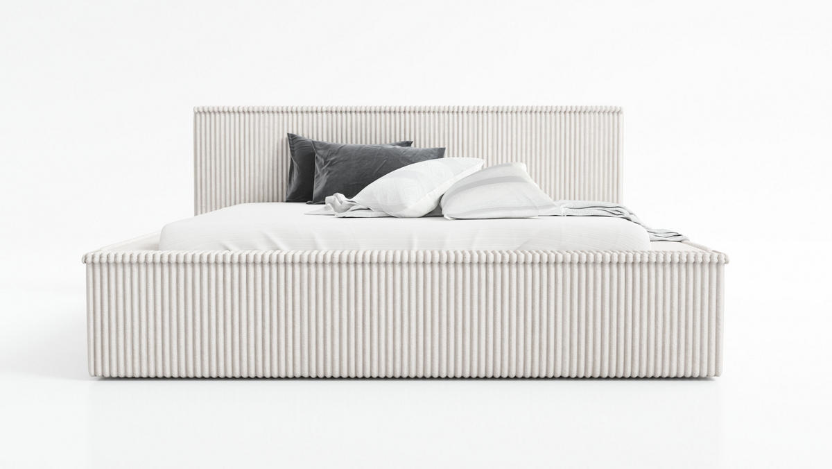 POLSTERBETT RIO 180x200 Beige - Beige, Textil (180/200cm) - A&J MöbelLand