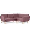 ECKSOFA-RECHTS TAGIO 3/4 Sitzer, rosa - Koralle/Braun, Buchenholz/Textil (220/181cm) - KONSIMO®