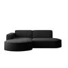 ECKSOFA Modena Studio, Cord Stoff Schwarz Links - Schwarz, Holzwerkstoff/Textil (165/236cm) - Kaiser Möbel