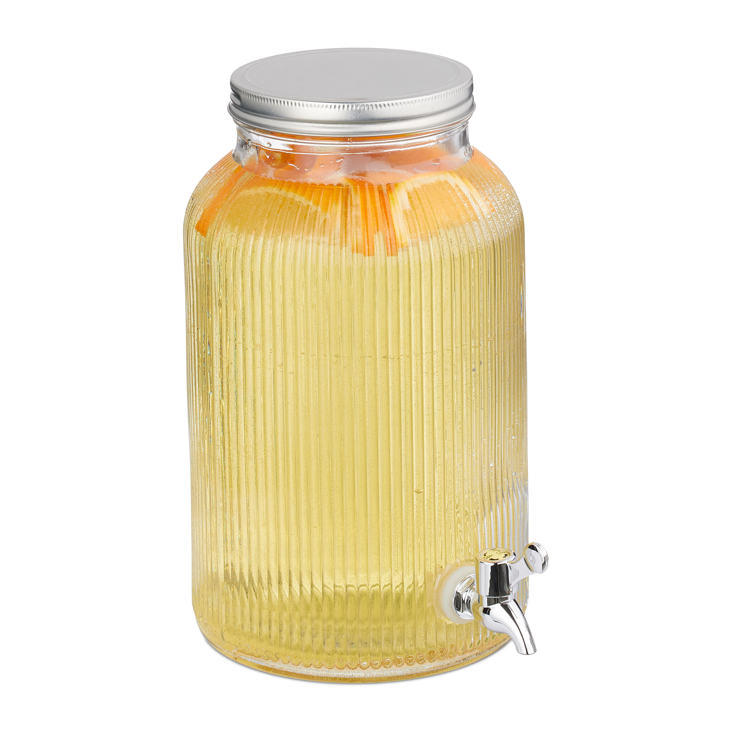 GETRÄNKESPENDER - Transparent, Glas/Kunststoff (5L) - Relaxdays