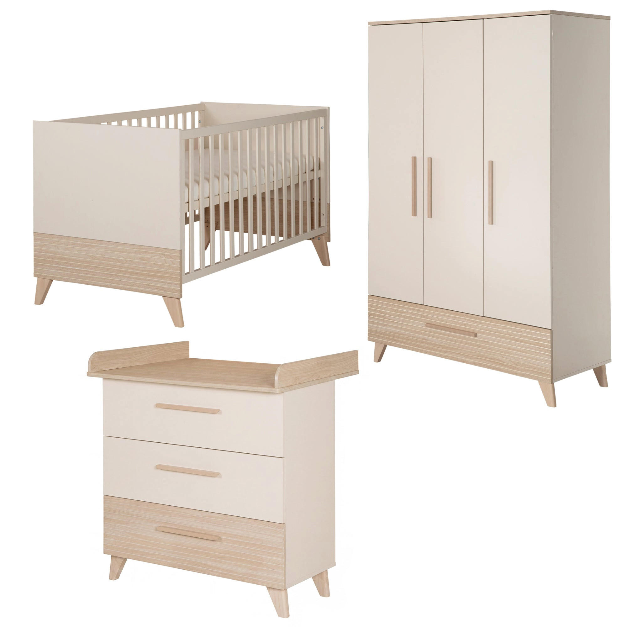 Roba Babyzimmer-Set Eiche, Kaschmir 118x190x52 cm