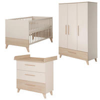 BABYZIMMER-SET Sidney 3-teilig - Kaschmir/Eichefarben, Holz/Holzwerkstoff (118/190/52cm) - Roba