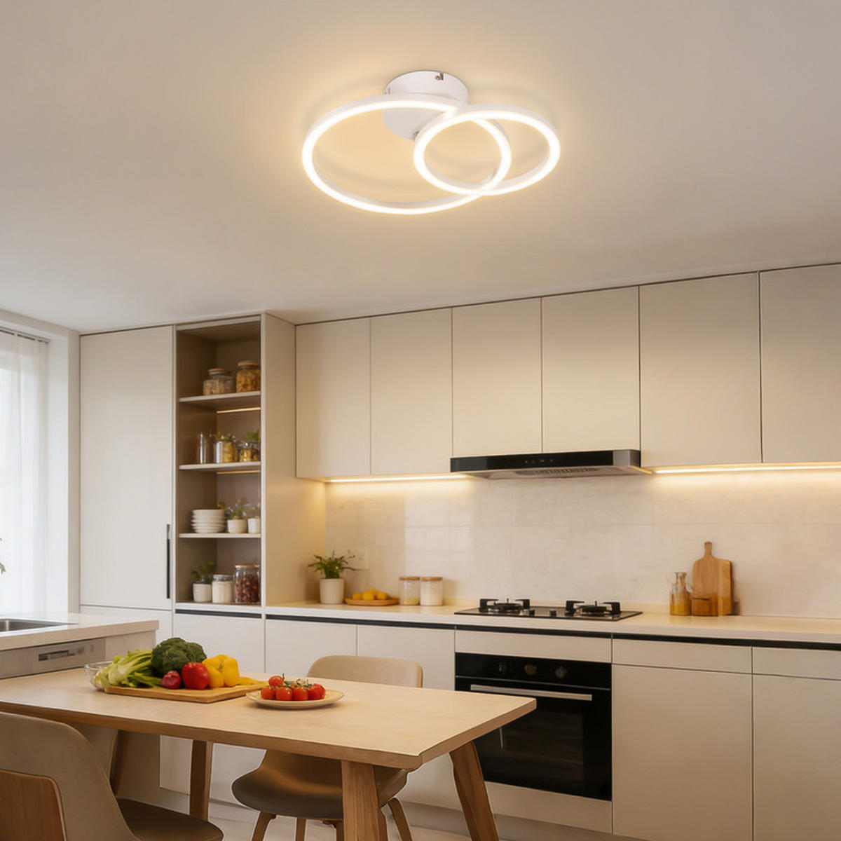 LED stropní svítidlo 30/40,5/6,7 cm - bílá, plast (40.5/30/6.7cm) - Nettlife