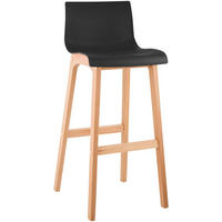 BARHOCKER Hover Massivholz 102x41x46 cm schwarz - Schwarz, Holz (41/102/46cm) - furnicato