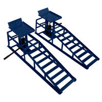 AUFFAHRRAMPEN Set mit hydraulischem Wagenheber – 3T - Blau, Metall (114/34/30.5cm) - T-Mech