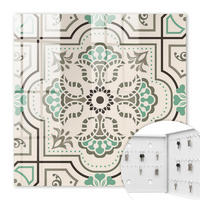 SCHLÜSSELBOX Weiß 30x30 cm – Türöffnung nach rechts - Geometrische Dekoration - Beige, Metall (30/30/5cm) - TULUP