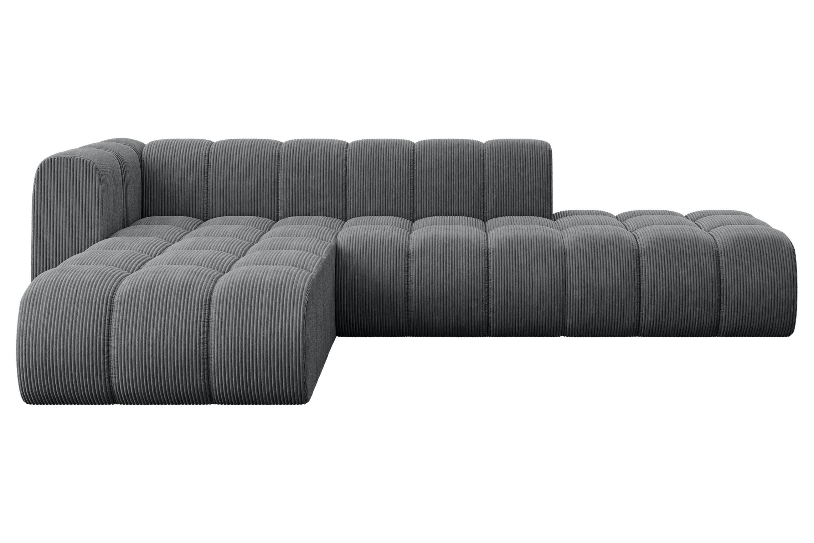ECKSOFA modulares Sofa Zuvon-L1 - 296x177x70 cm Dunkelgrau - Dunkelgrau, Holzwerkstoff/Textil (296/177cm) - ALTDECOR
