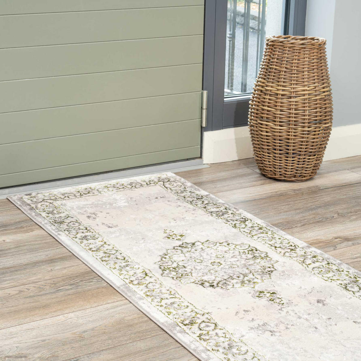 WEBTEPPICH Victoria Olivgrün - Olivgrün, Textil (120/170cm) - Kukoon Rugs
