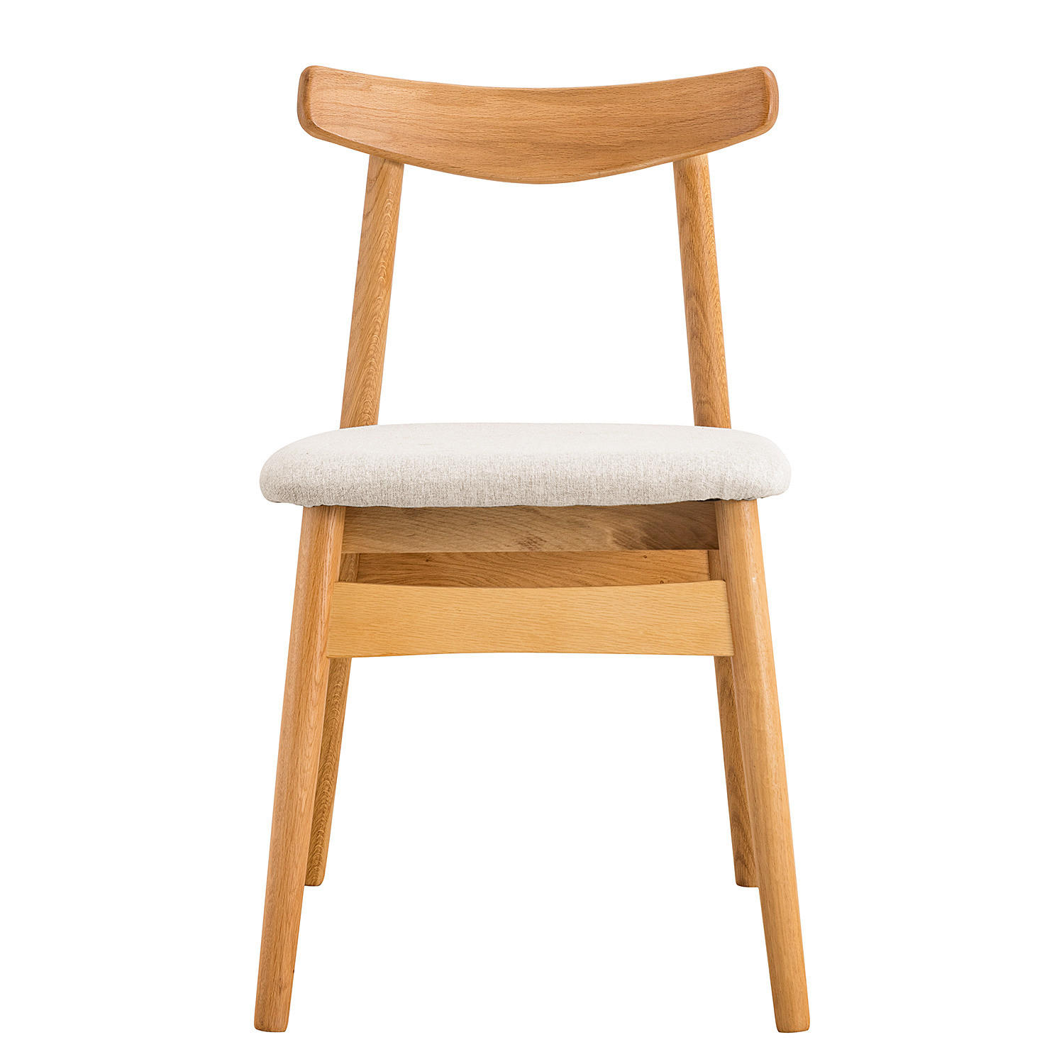 POLSTERSTUHL - 2er-Set - Eichefarben, Holz (46/78/54cm) - home24