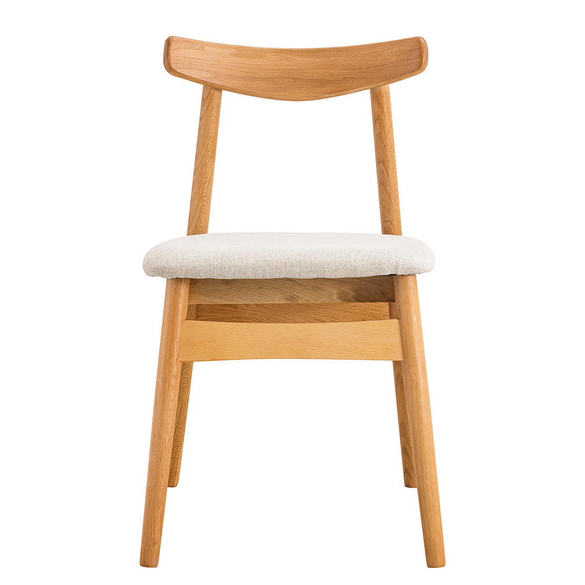 POLSTERSTUHL - 2er-Set - Eichefarben, Holz (46/78/54cm) - home24