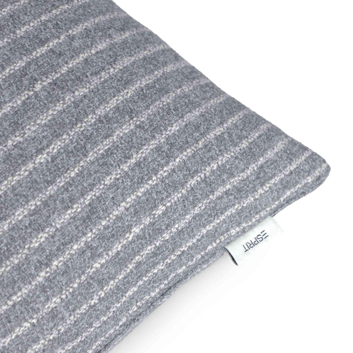 ZIERKISSENHÜLLE DEKOKISSENHÜLLE FUN STRIPE 2er Set - Grau, Textil (38/38cm) - Esprit