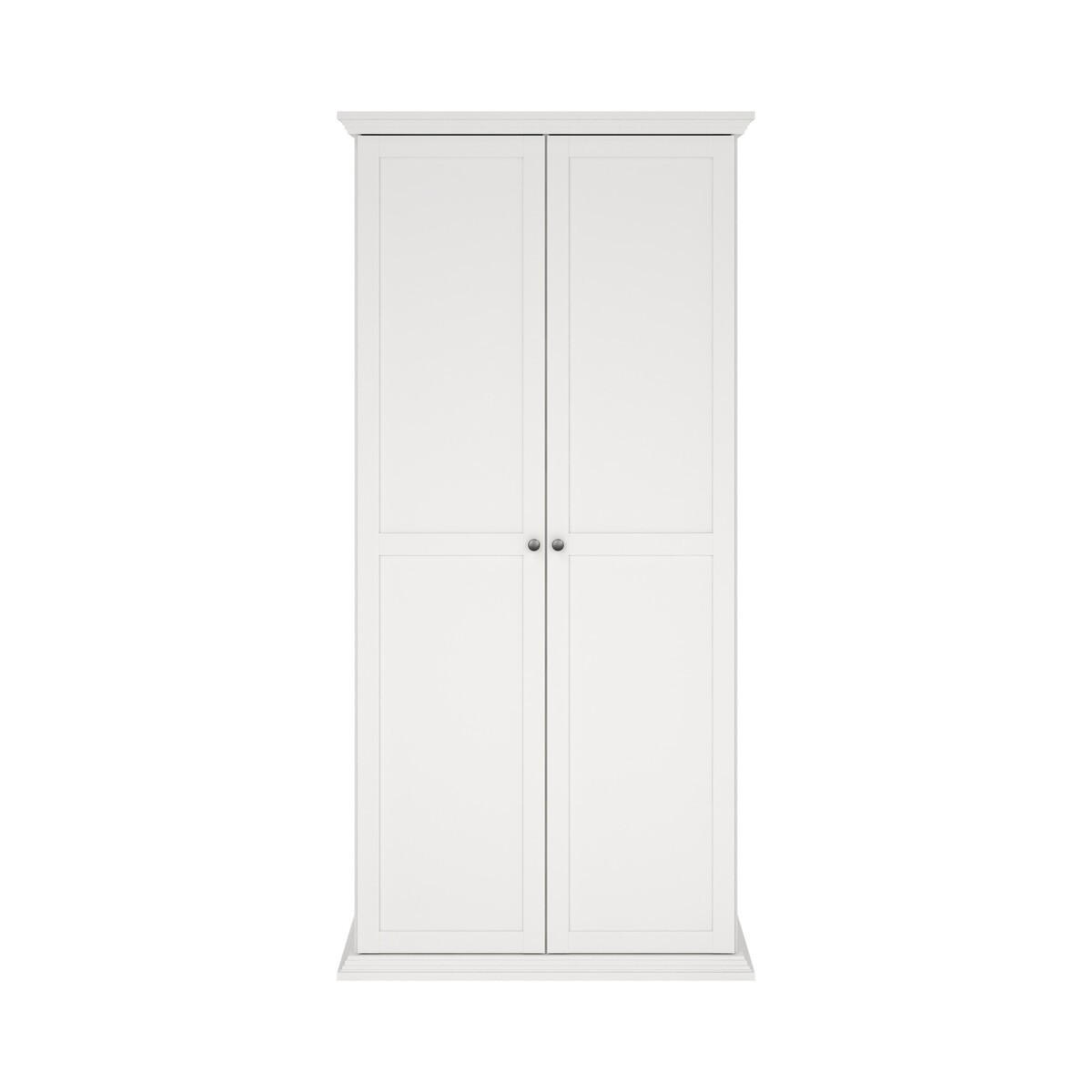 KLEIDERSCHRANK mit 2 Rahmen-Türen south 95,7/63,1/200 cm - Weiß, Holzwerkstoff (63.1/200/95.7cm) - Calicosy