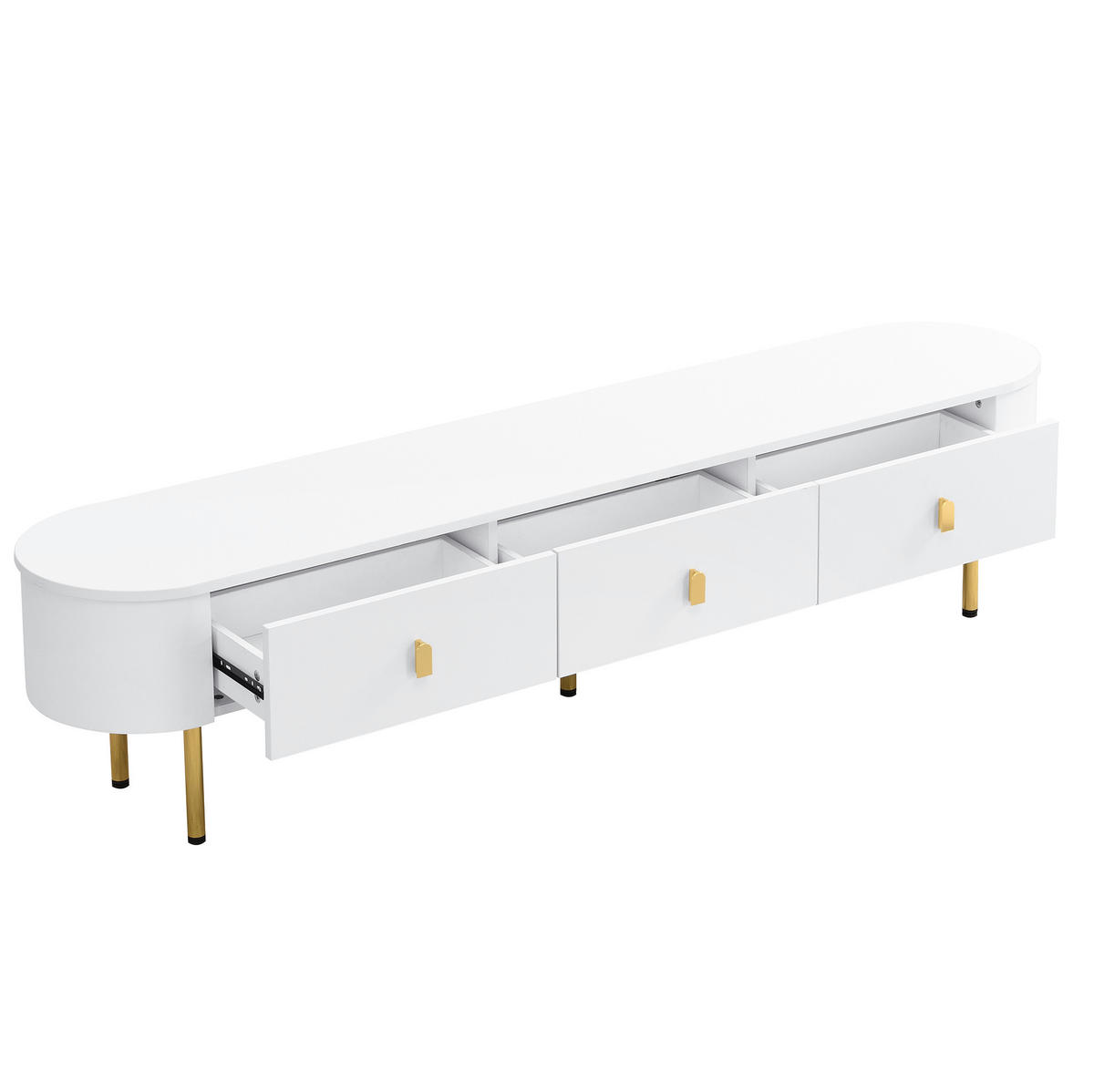 TV-ELEMENT mit 3 Schubladen 174 cm MDF Weiß - Weiß, Holzwerkstoff (35/41/174cm) - Beauniv