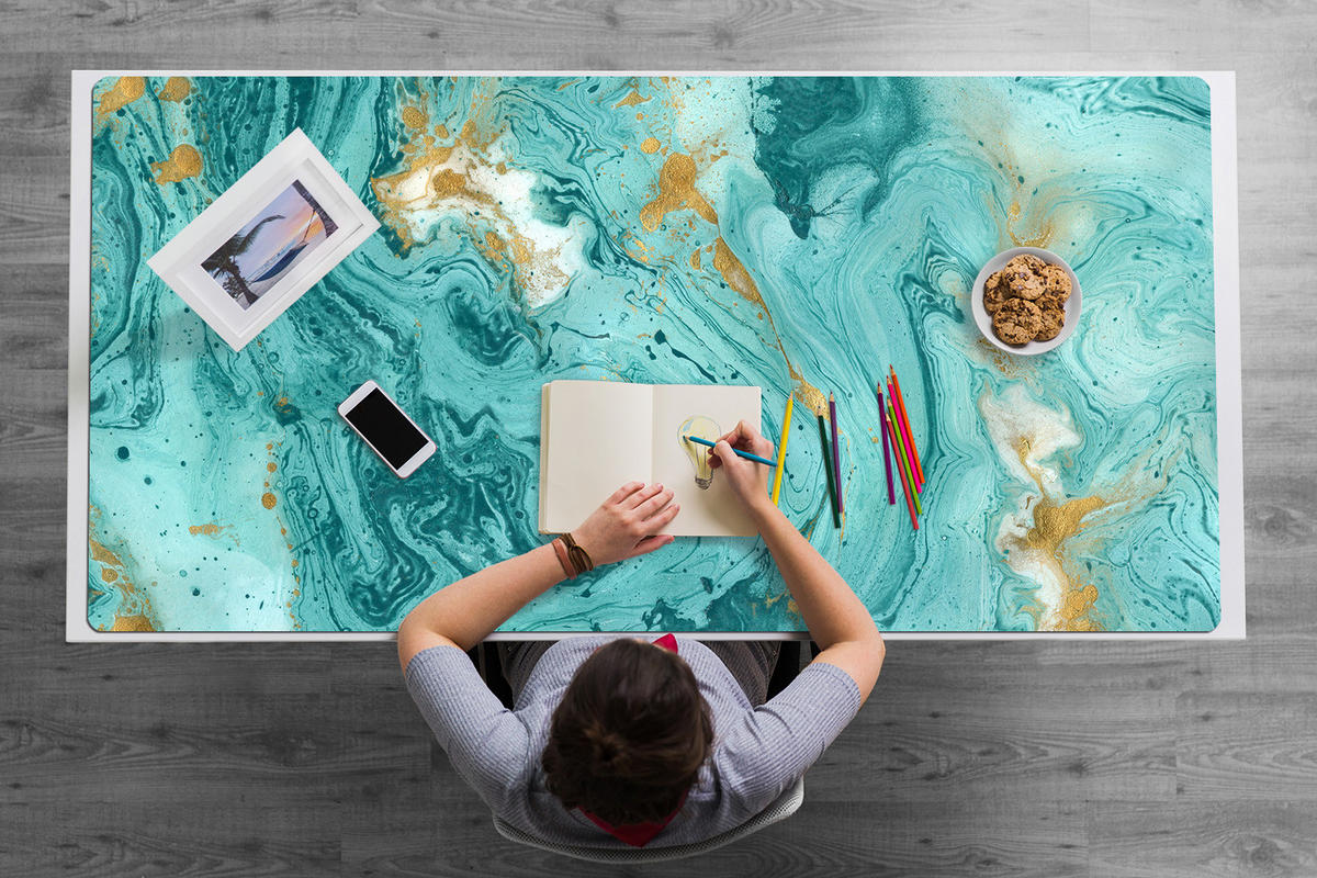 SCHREIBTISCHUNTERLAGE 120x60 cm Grün - Grün, Kunststoff (1.6/120/60cm) - ArtPrintCave