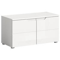 SITZBANK Lumia (B/H/T: ca. 80/43/37 cm) in Weiß/weiß hochglanz - Weiß, Holzwerkstoff (80/43/37cm)