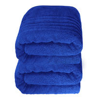 SAUNATUCH 80x200 cm 2er Set London Azur Blau - Blau, Textil (80/200cm) - Lashuma