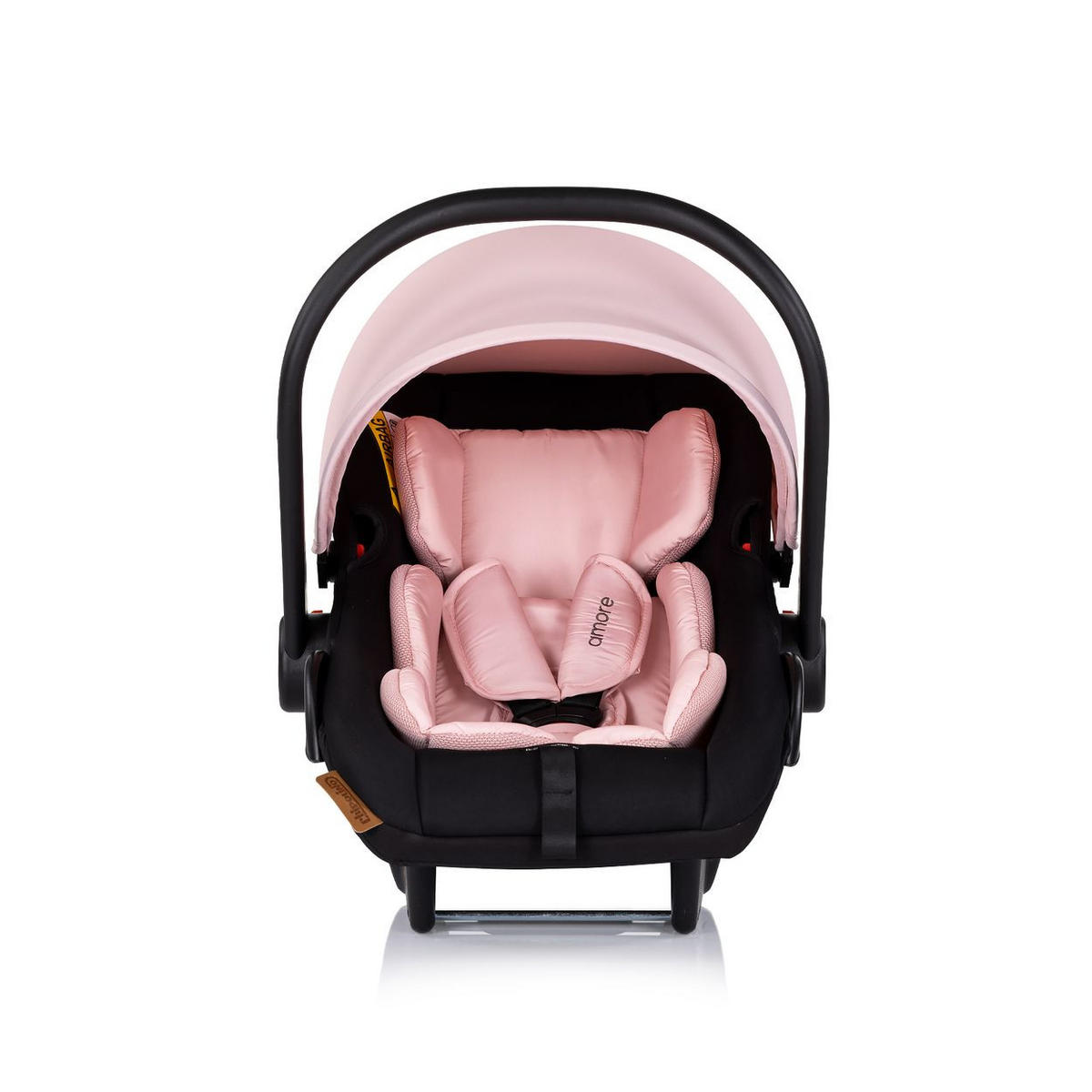 BABYSCHALE Amore i-Size Gruppe 0+ pink (0 - 13 kg) Kissen Griff verstellbar - Rosa, Kunststoff (40/56/62cm) - Chipolino