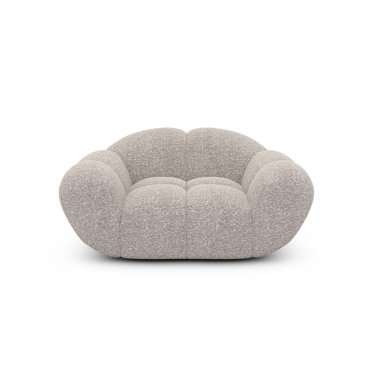 SESSEL Bouclé Sand - Sandfarben, Textil (135/70/93cm) - VAROYAL